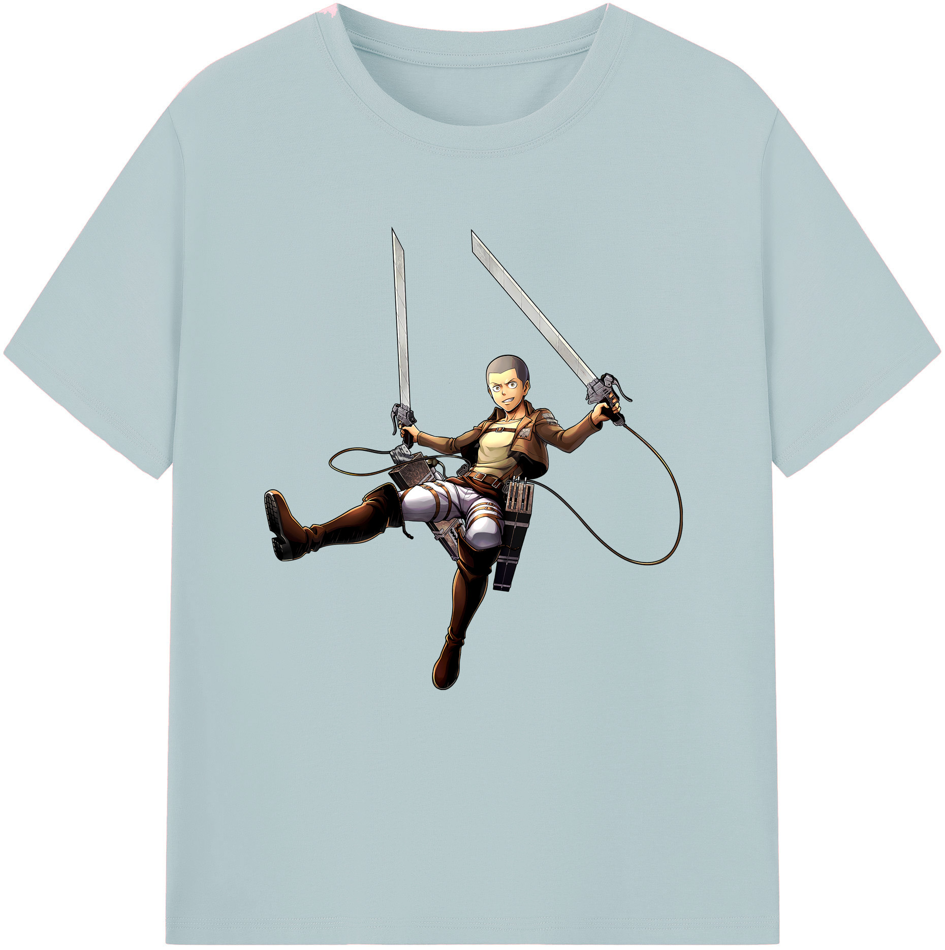（画像用） 進撃の巨人 コニー·スプリンガー Attack on Titan Connie Springer 綿100％半袖Tシャツ（フロントプリント）